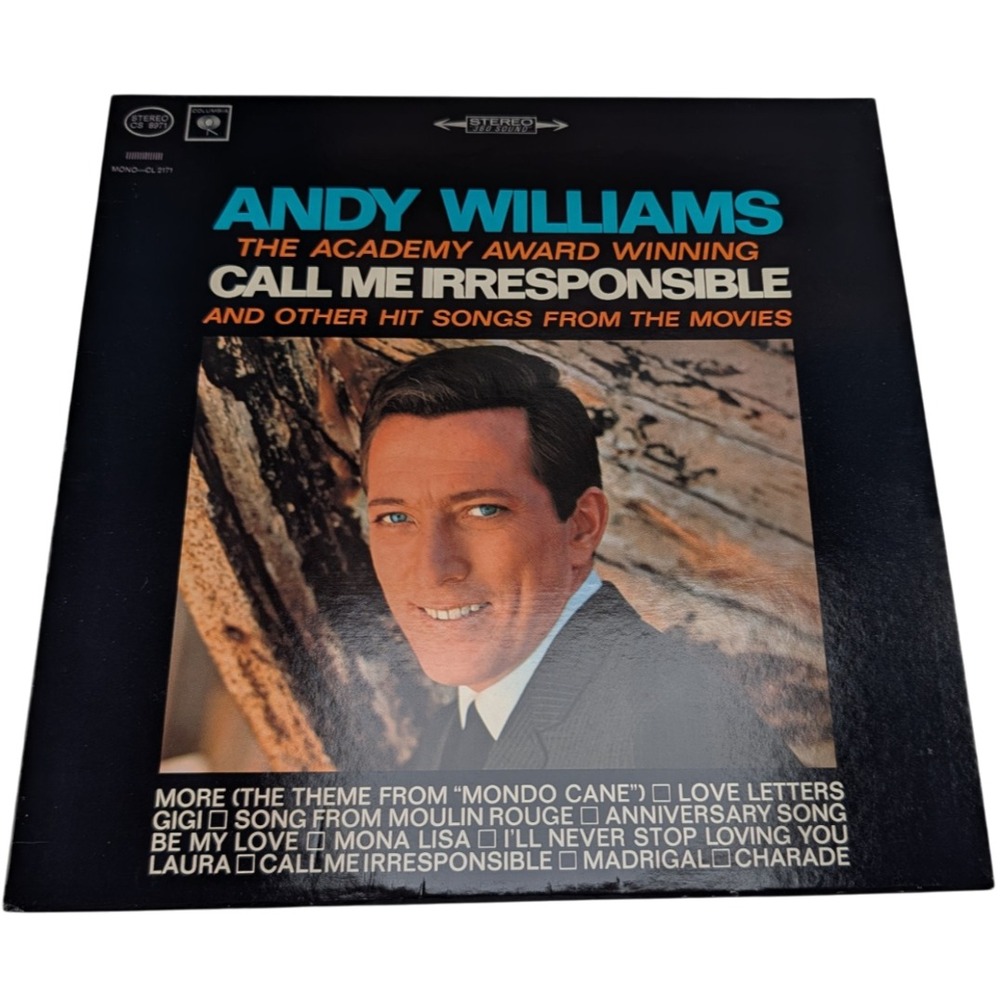 Andy Williams Call Me Irresponsible Vinyl LP 12" Stereo CS 8971 1964 Good